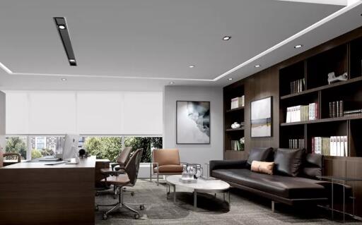 青島進(jìn)口清關(guān)代理公司極簡(jiǎn)風(fēng)格辦公室裝飾設(shè)計(jì)效果圖